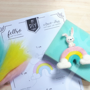 DIY Curso Online - Como Feltrar um Arco-Íris em Lã Mágica ®?