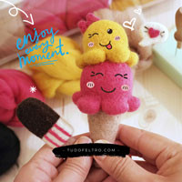 Kit Feltragem Agulhas |Gelado - Super Kawaii Kit Feltragem Agulhas |Gelado - Super Kawaii