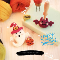 Kit Feltragem Agulhas |Halloween- Super Kawaii Kit Feltragem Agulhas |Halloween- Super Kawaii