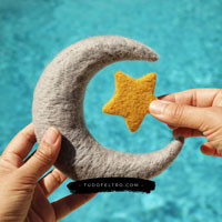 Kit Feltragem Agulhas | Lua& Estrela - Super Kawaii Kit Feltragem Agulhas | Lua& Estrela - Super Kawaii