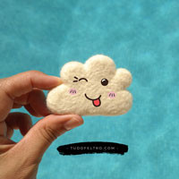Kit Feltragem Agulhas | Nuvem - Super Kawaii Kit Feltragem Agulhas | Nuvem - Super Kawaii