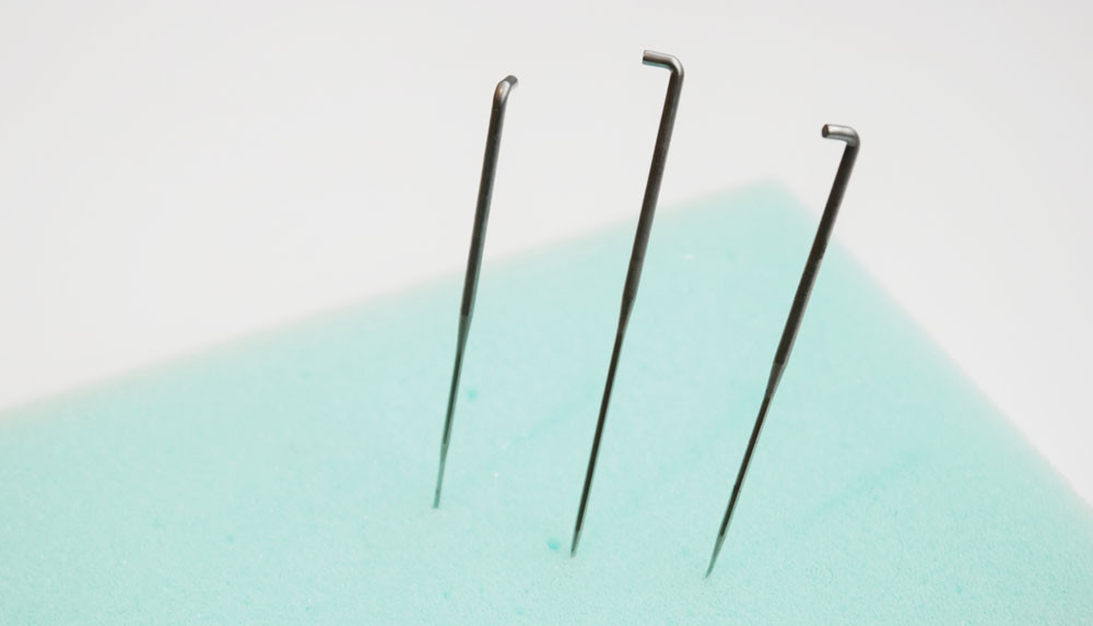 Qual o tamanho das agulhas de feltragem?