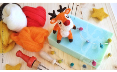Rodolfo - How to make Santa's Reindeer with the technique of needle felting on Magic Wool?  Rodolfo - How to make Santa's Reindeer with the technique of needle felting on Magic Wool?