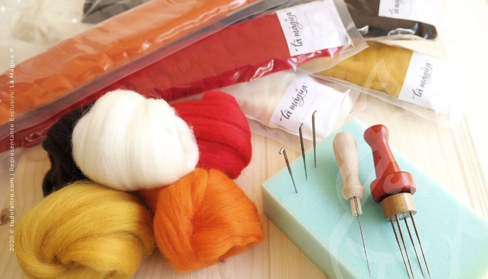 Rodolfo - Como fazer a Rena do Pai Natal com a técnica de feltragem com agulhas em lã Mágica?