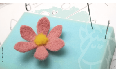 DIY | Free Template | Needle Felting 3D FLOWER DIY | Free Template | Needle Felting 3D FLOWER
