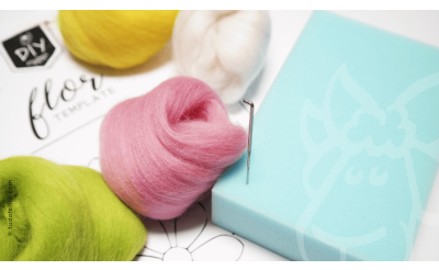 DIY | Free Template | Needle Felting 3D FLOWER DIY | Free Template | Needle Felting 3D FLOWER