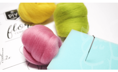 DIY | Free Template | Needle Felting 3D FLOWER DIY | Free Template | Needle Felting 3D FLOWER