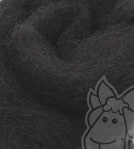 Lã Cardada Merino da Nova Zelândia - PRETO Lã Cardada Merino da Nova Zelândia - PRETO