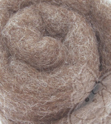 Lã Natural Cardada - CASTANHO/CINZA CLARO MESCLADO