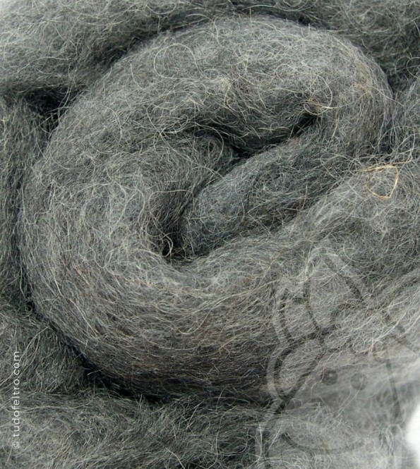 Natural Carded Wool (batts) - GRAY