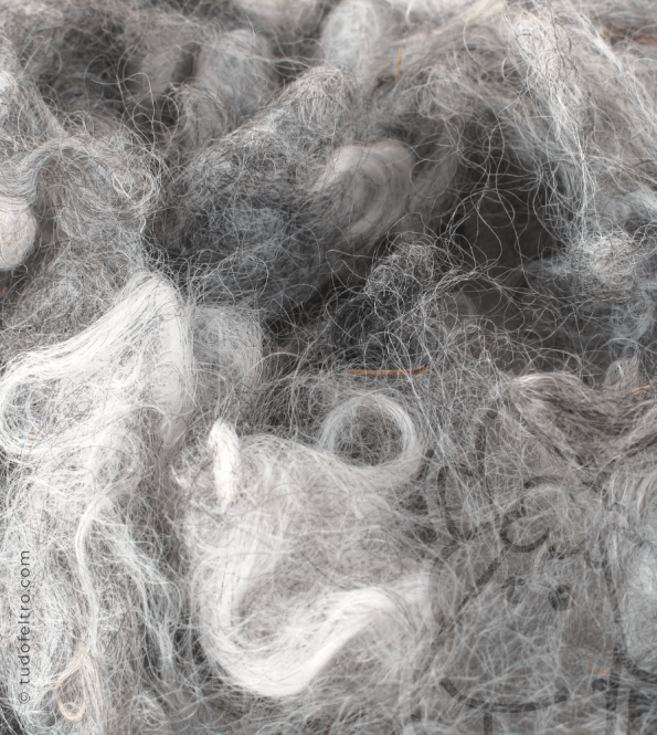 Washed Wool Locks - MIXED GRAY | 10 g