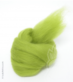 Australian Merino Wool Tops (combed sliver) - GREEN LEMON