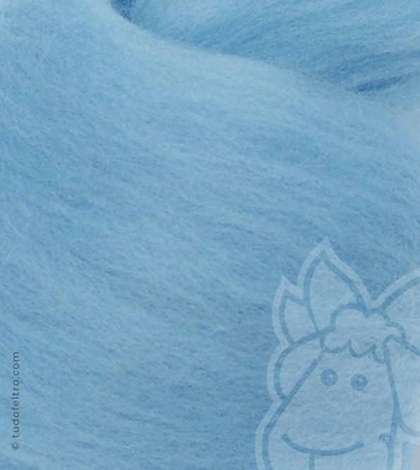 Australian Merino Wool Tops (combed sliver) - LIGHT BLUE