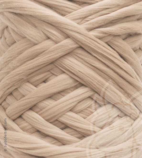 European Merino Wool Tops (combed sliver) - BEIGE