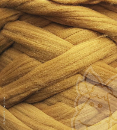 Lã Penteada Merino Europeu - MUSTARDA