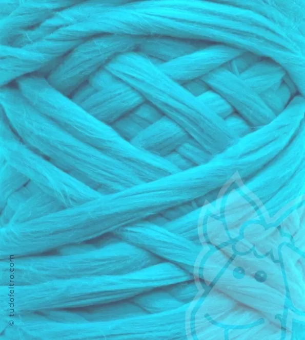 European Merino Wool Tops (combed sliver) - TURQUOISE