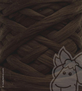 Lã Penteada Merino Europeu - CASTANHO ESCURO Lã Penteada Merino Europeu - CASTANHO ESCURO