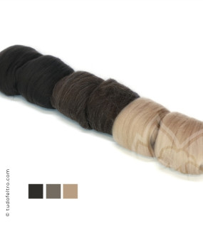 Mix Castanhos - Pack Lã Penteada Mix Castanhos - Pack Lã Penteada