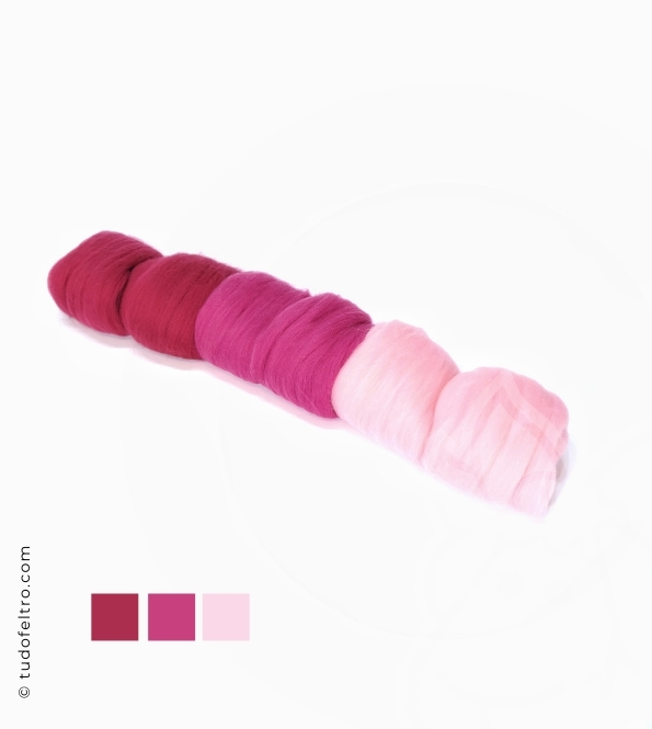 Pink Mix - Wool Packs (Tops Sliver)