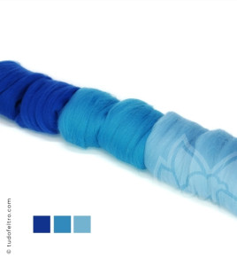 Mix Azuis - Pack Lã Penteada