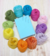 24 Colors - TUDO MIX | 240 g + Basic Needle Felting Kit 24 Colors - TUDO MIX | 240 g + Basic Needle Felting Kit